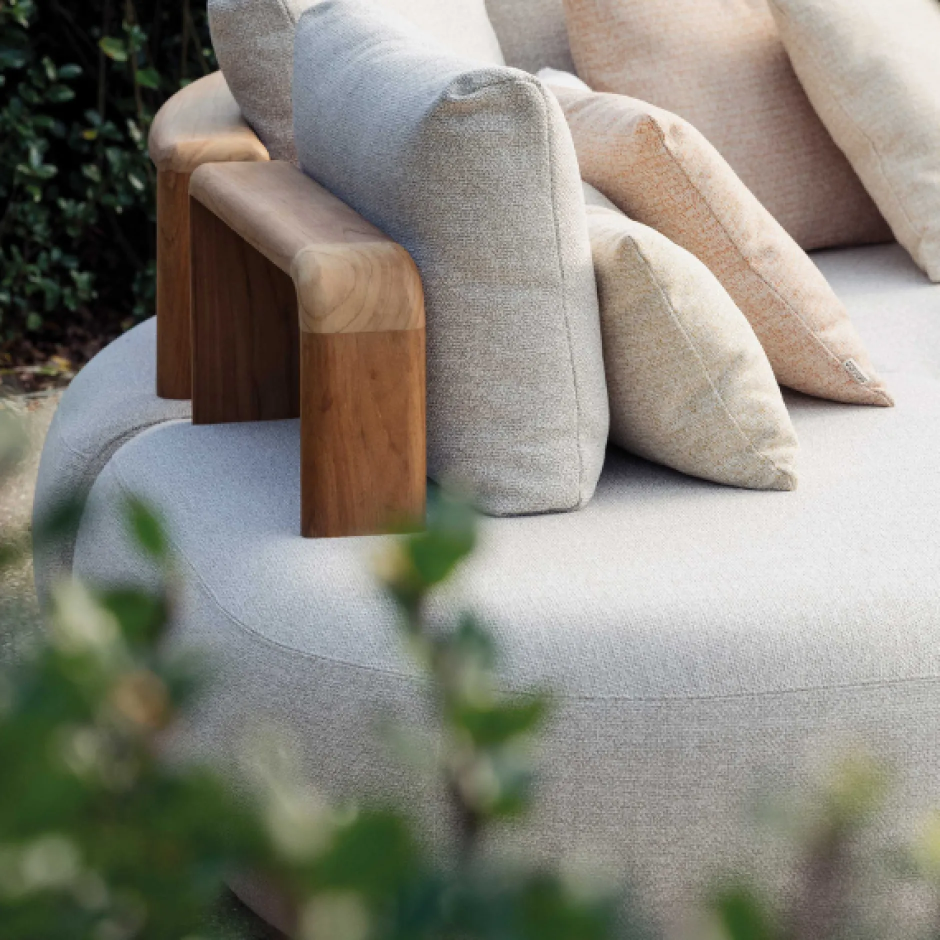 Eckbank Garten Mila Gescova - Textilene Beige 170x100x80 cm