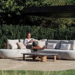 Eckbank Garten Mila Gescova - Textilene Beige 170x100x80 cm