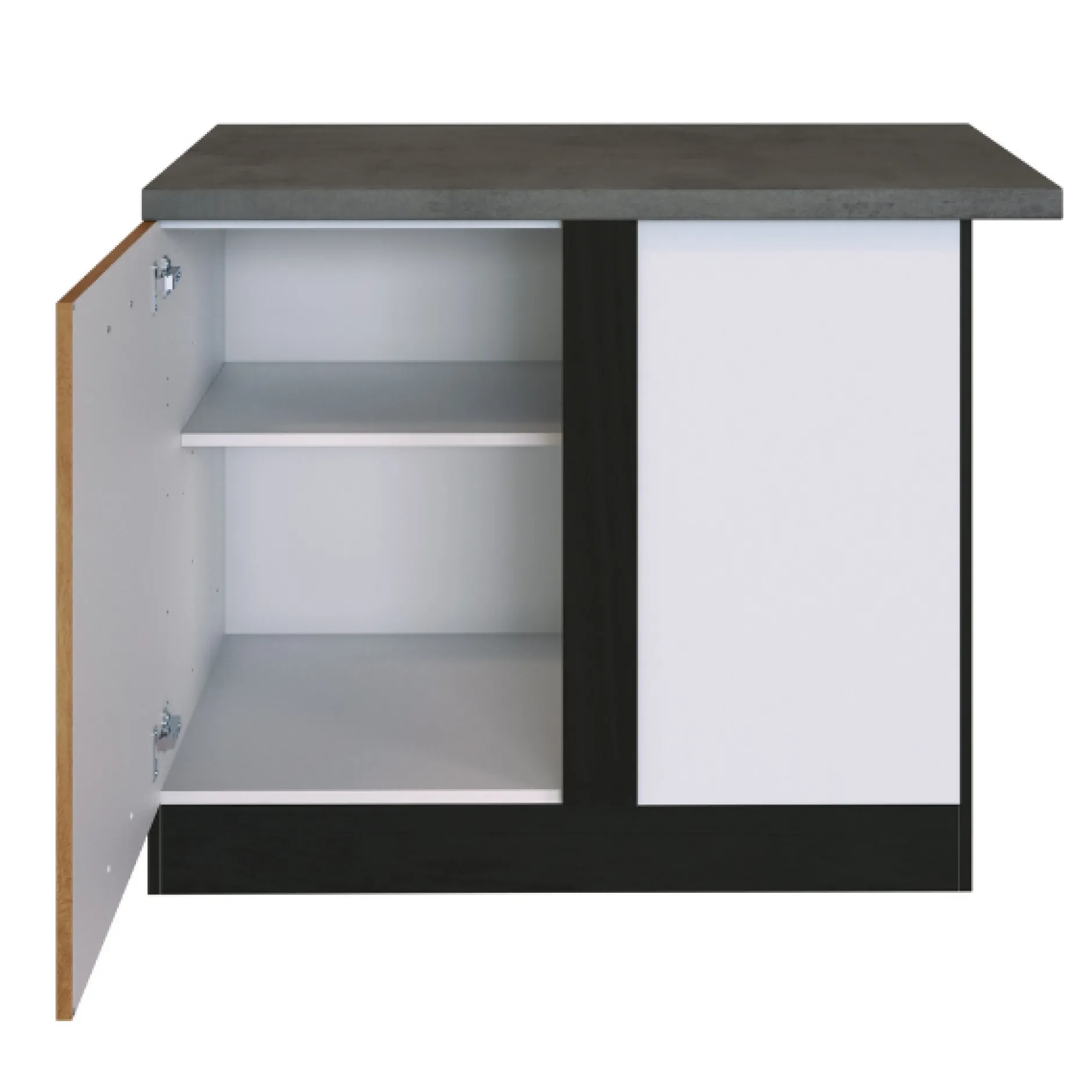 Eckkleiderschrank Sorrella 110cm 1 Tür - Eiche/Graphit