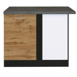 Eckkleiderschrank Sorrella 110cm 1 Tür - Eiche/Graphit