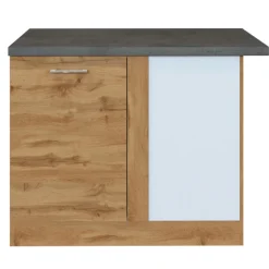 Eckkleiderschrank Sorrella 110cm 1 Tür - Eiche/Beton