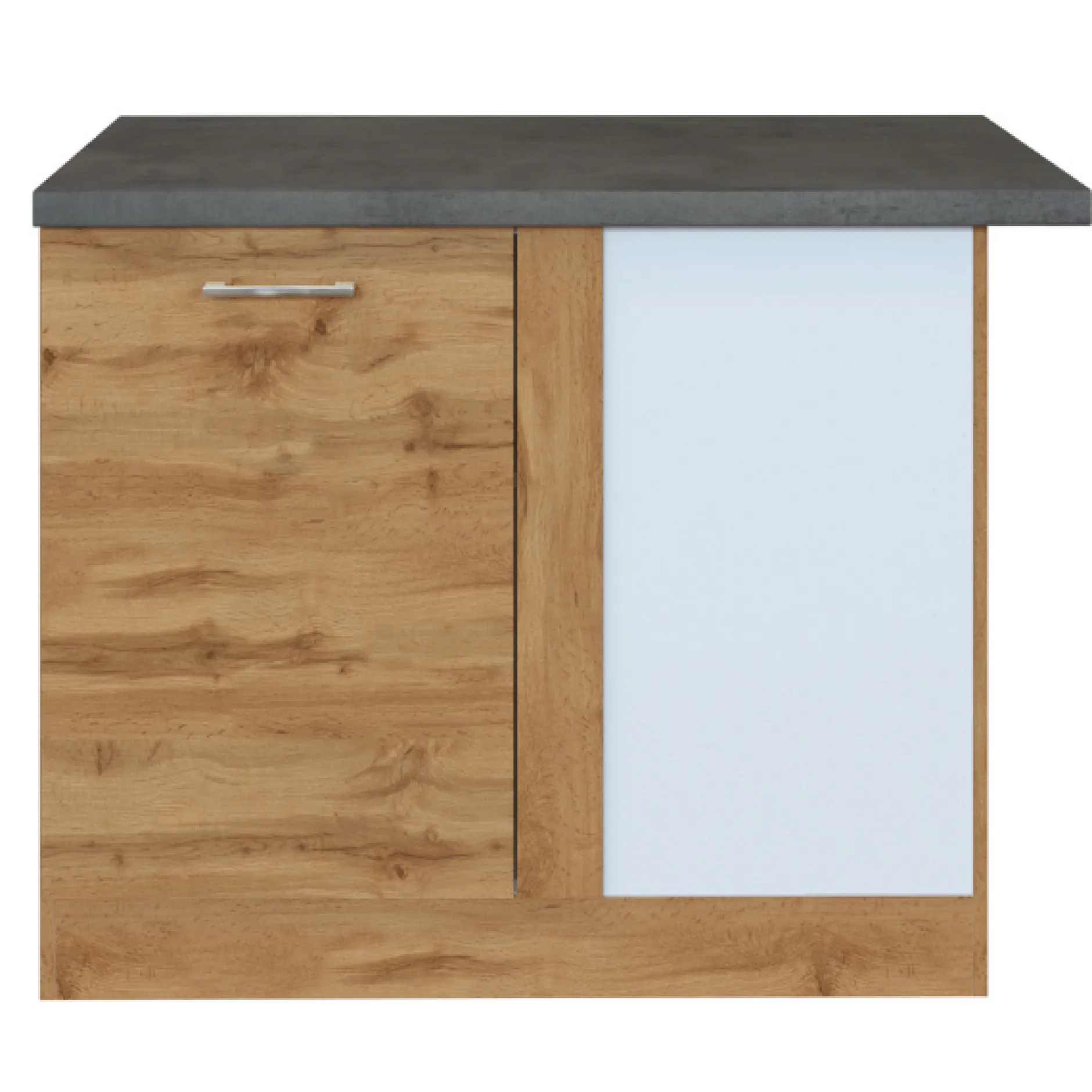 Eckkleiderschrank Sorrella 110cm 1 Tür - Eiche/Beton