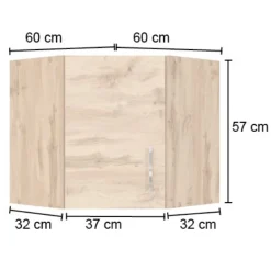 Eckschrank Sorrella 60cm 1 Tür - Eiche