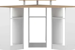 Eckschreibtisch Corner (klein) - Eiche / Weiß