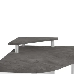 Eckschreibtisch Corner (klein) - weiß/Beton