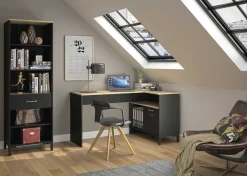 Eckschreibtisch Manchester | 136 x 88 x 73 cm | Eiche Helvezia Design