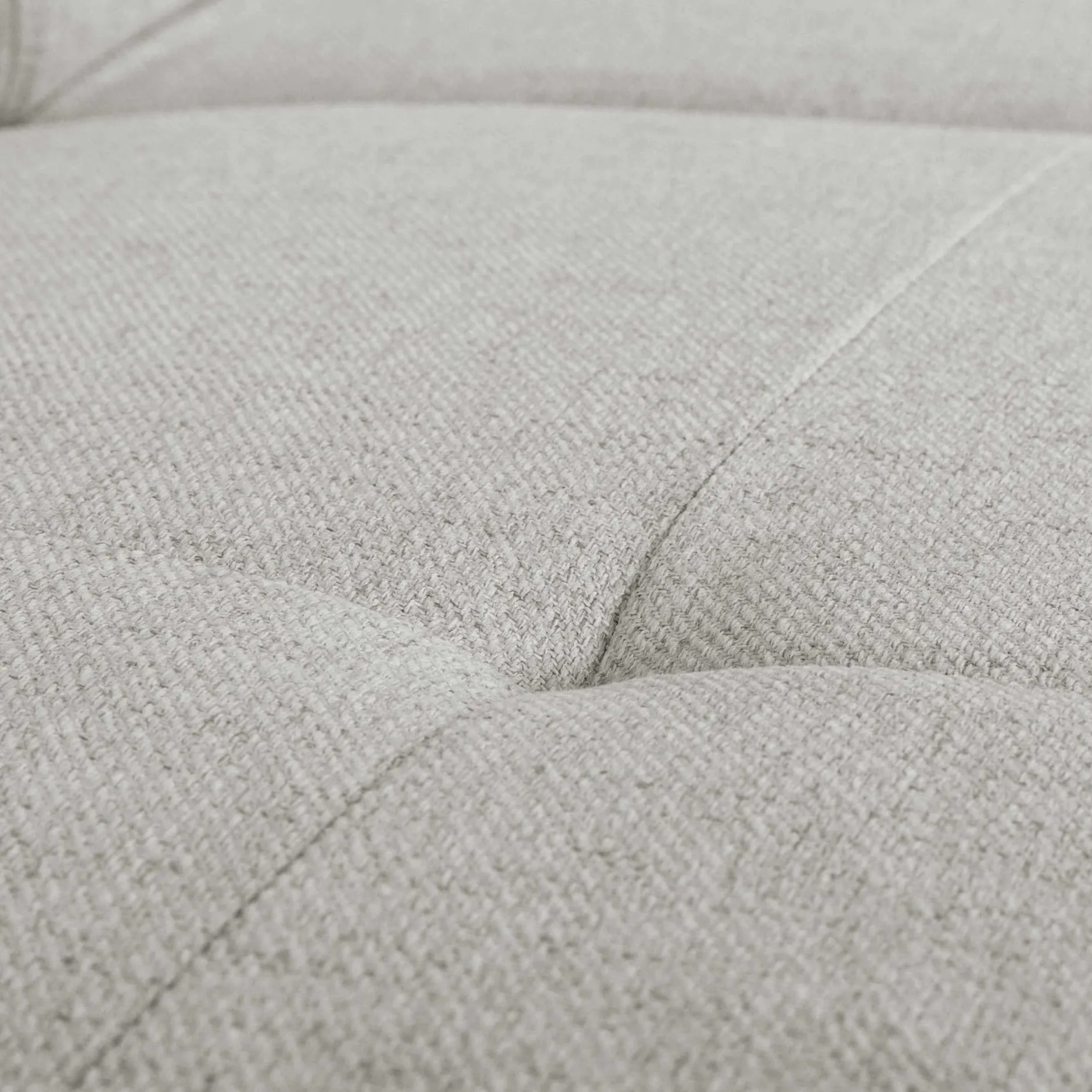 Ecksofa Kelio links - verstellbare Kopfstütze - grauer Stoff