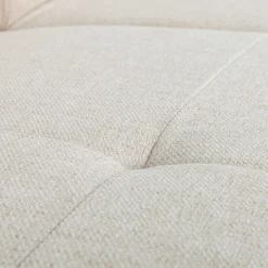 Ecksofa Kelio links - verstellbare Kopfstütze - beiger Stoff