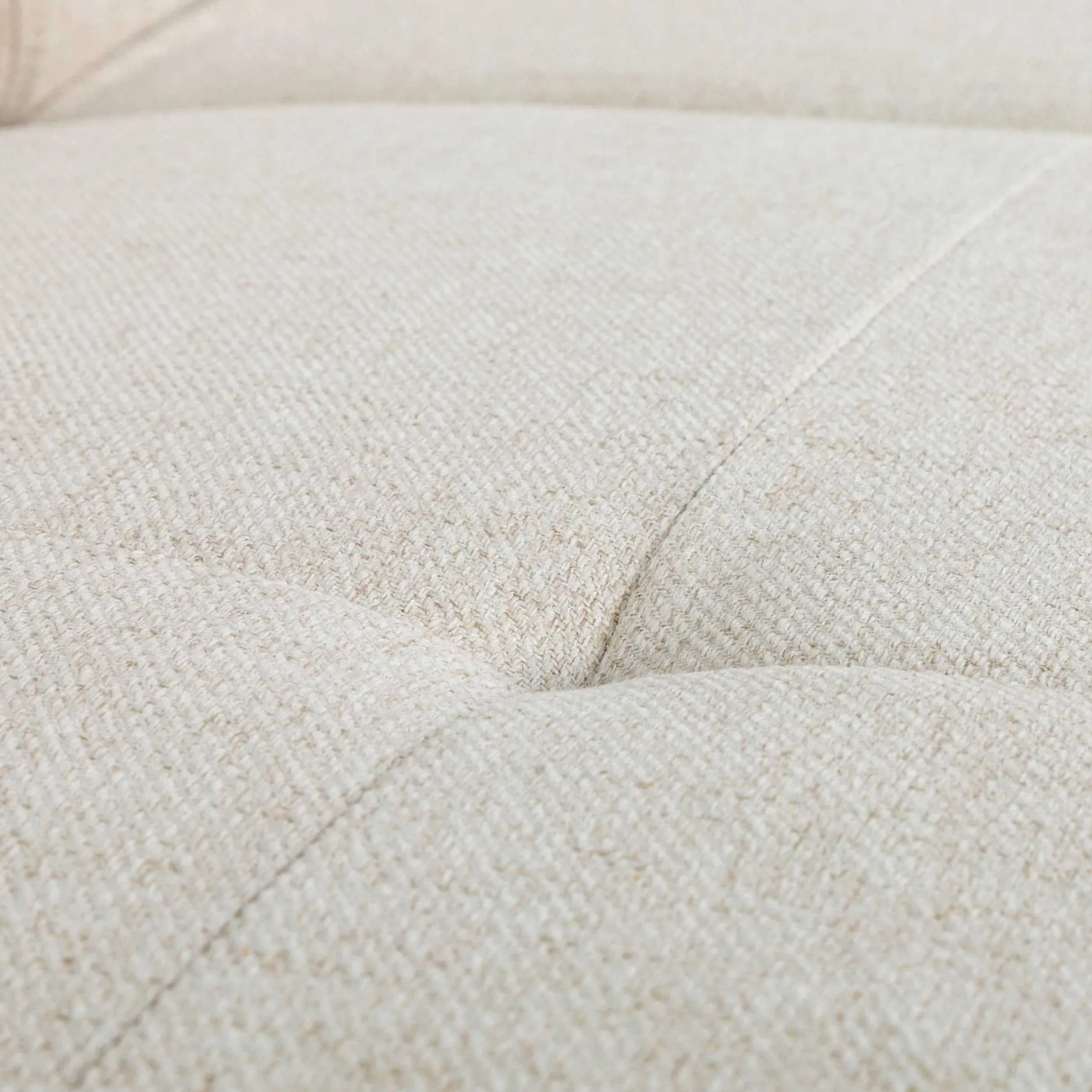 Ecksofa Kelio links - verstellbare Kopfstütze - beiger Stoff