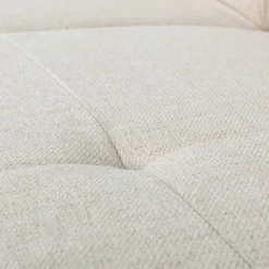 Ecksofa Kelio rechts - verstellbare Kopfstütze - beiger Stoff