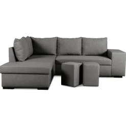 Ecksofa Mitchell links - mit Stauraum - anthrazit