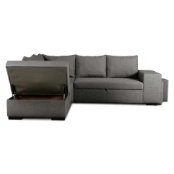 Ecksofa Mitchell links - mit Stauraum - anthrazit
