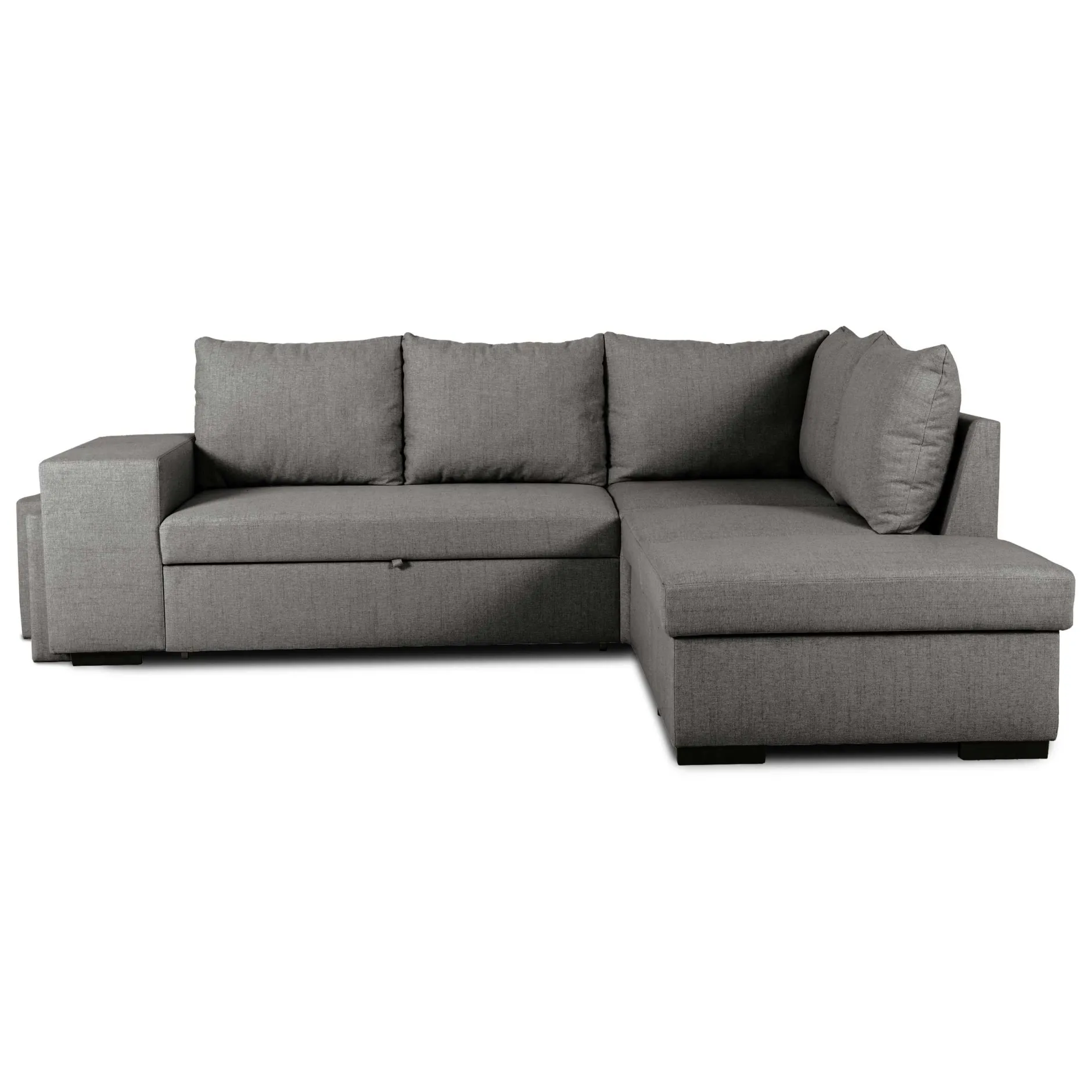 Ecksofa Mitchell rechts - mit Stauraum - anthrazit