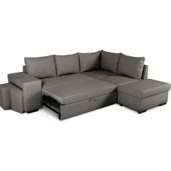 Ecksofa Mitchell rechts - mit Stauraum - anthrazit