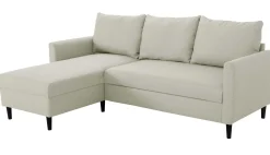 Ecksofa Tweety links - 192x137x82cm - beige Stoff