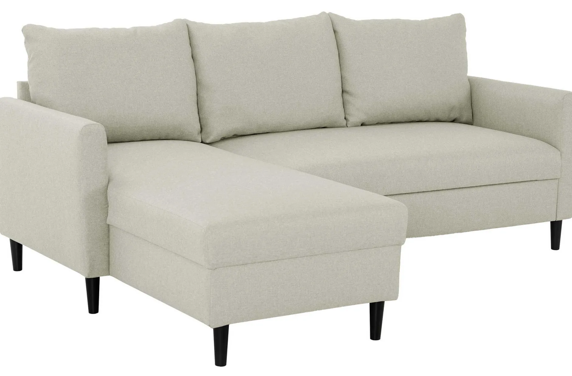 Ecksofa Tweety links - 192x137x82cm - beige Stoff
