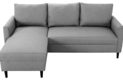 Ecksofa Tweety links - 192x137x82cm - grauer Stoff