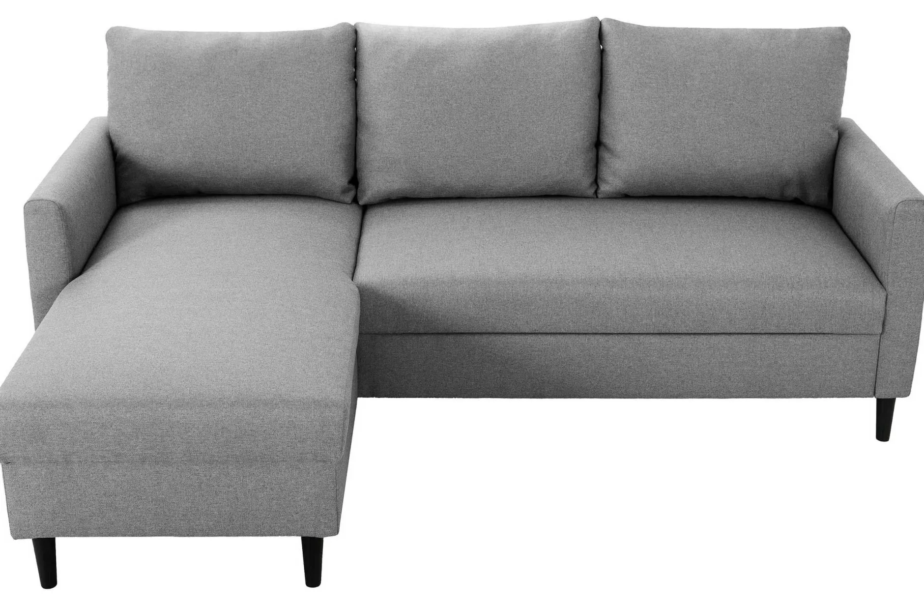 Ecksofa Tweety links - 192x137x82cm - grauer Stoff