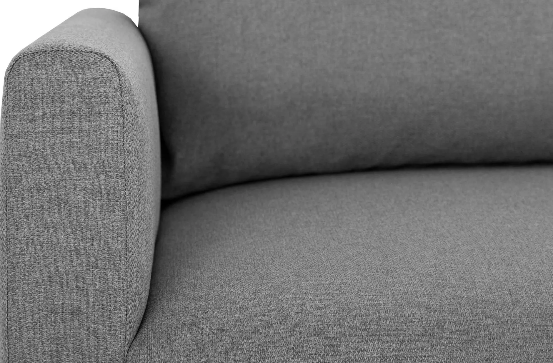 Ecksofa Tweety links - 192x137x82cm - grauer Stoff