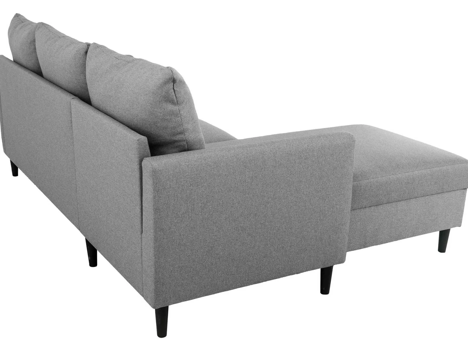 Ecksofa Tweety links - 192x137x82cm - grauer Stoff