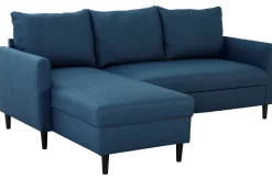 Ecksofa Tweety links - 192x137x82cm - marineblauer Stoff