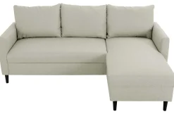Ecksofa Tweety rechts - 192x137x82cm - beige Stoff