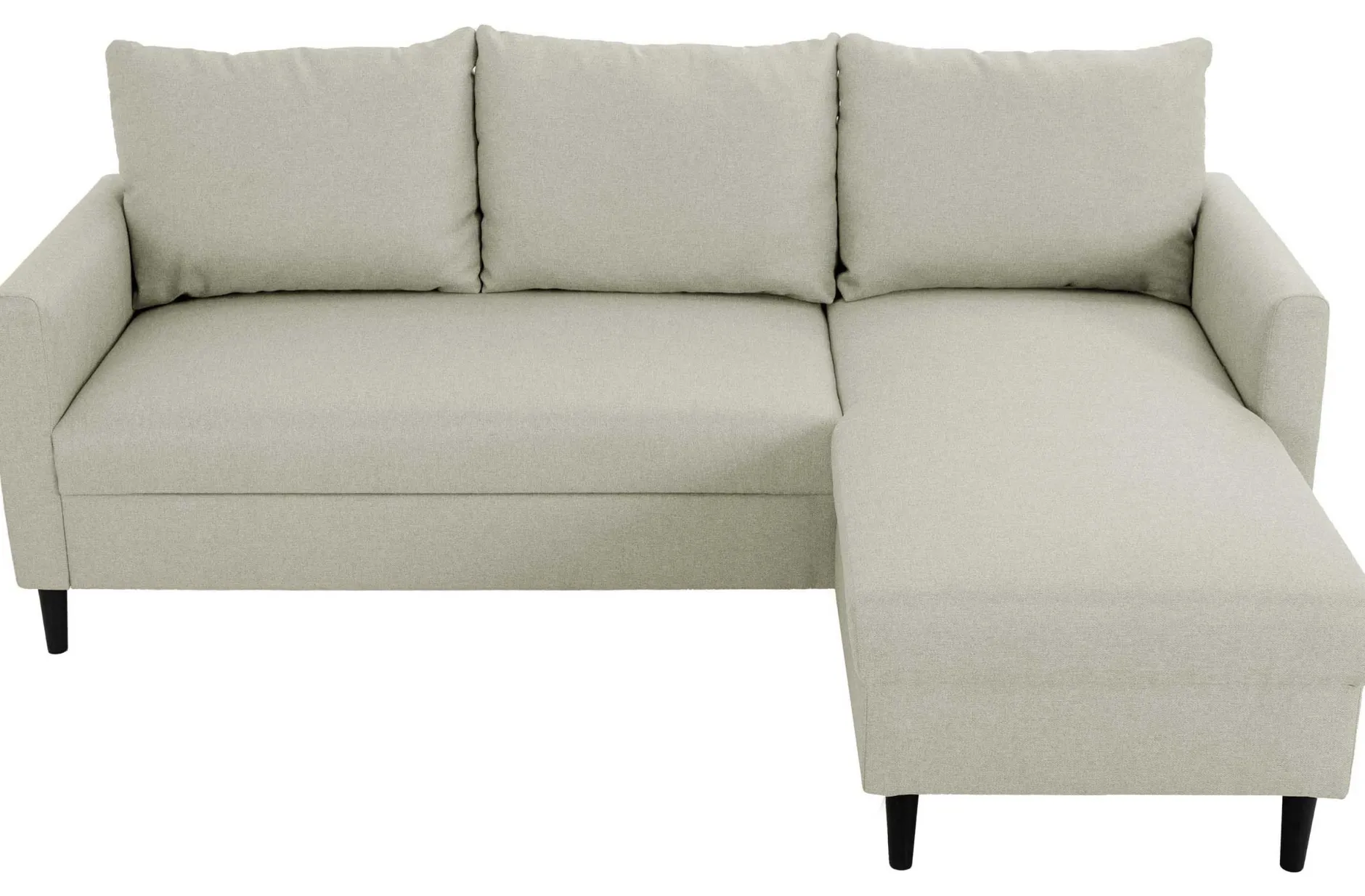 Ecksofa Tweety rechts - 192x137x82cm - beige Stoff