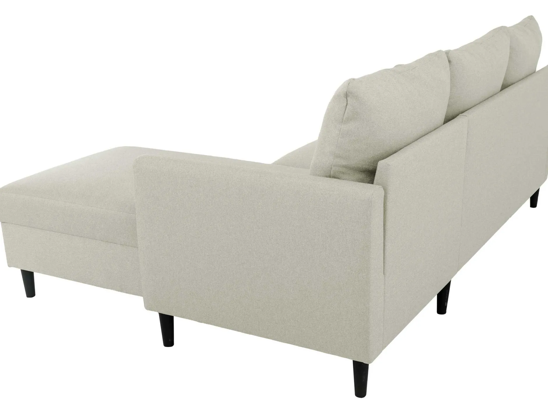 Ecksofa Tweety rechts - 192x137x82cm - beige Stoff
