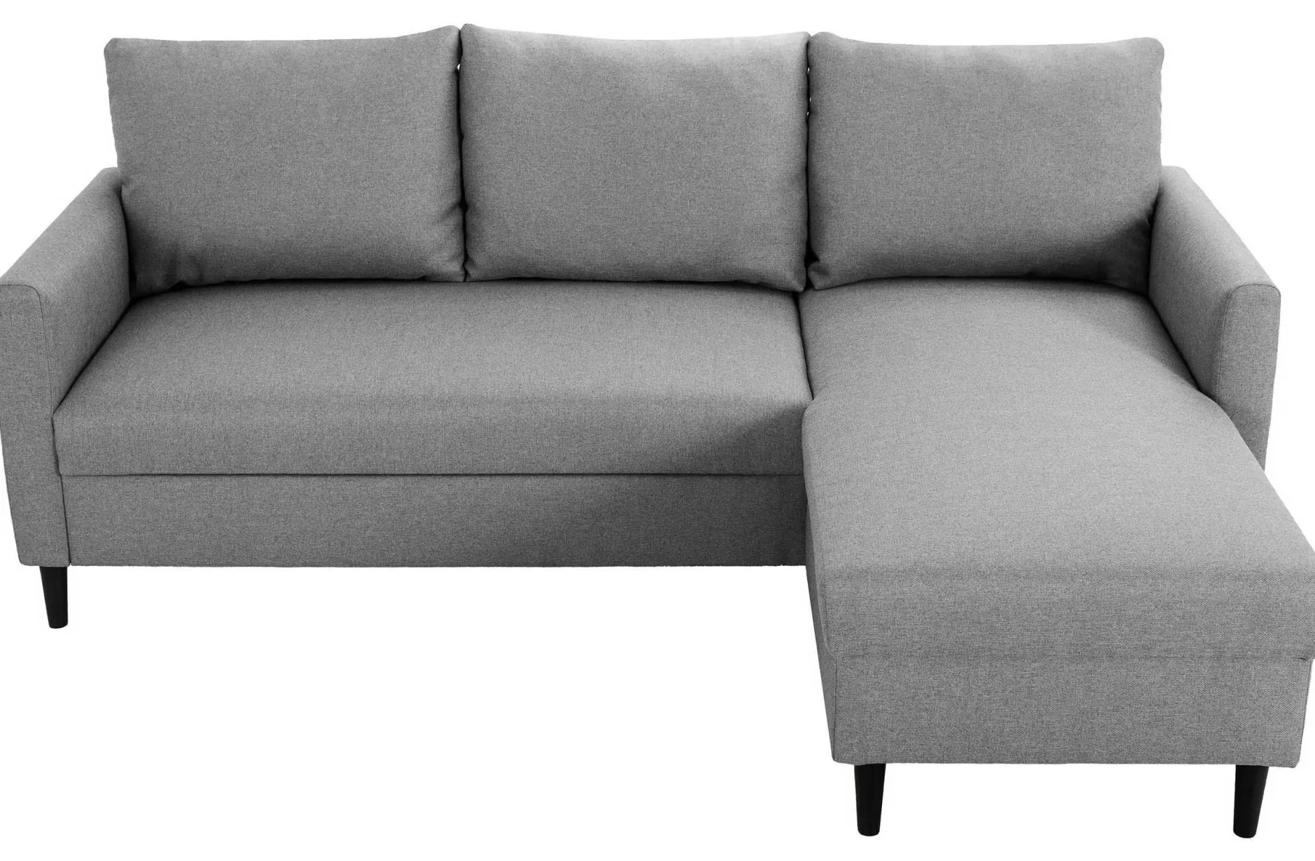 Ecksofa Tweety rechts - 192x137x82cm - grauer Stoff
