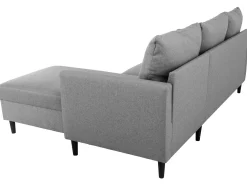 Ecksofa Tweety rechts - 192x137x82cm - grauer Stoff