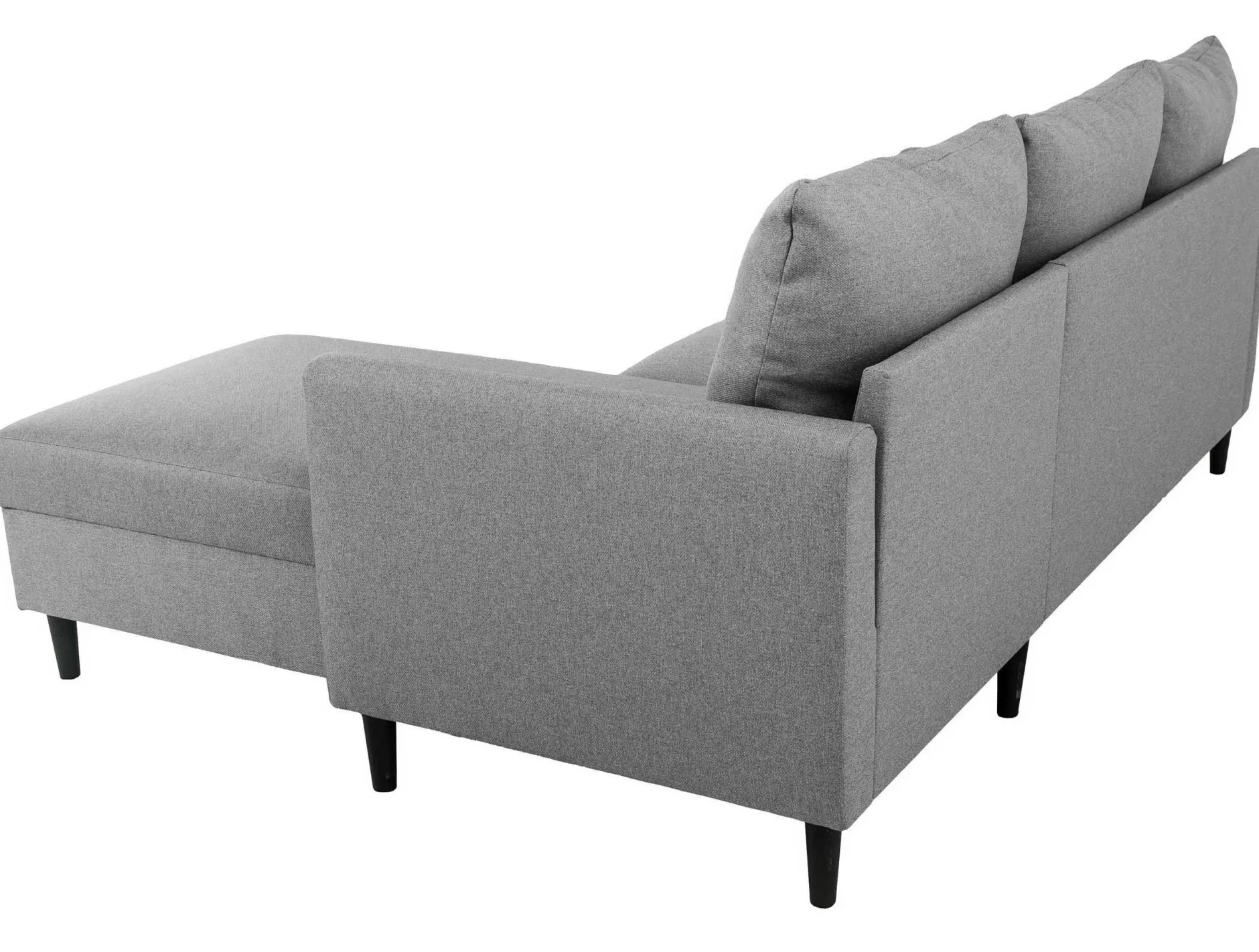 Ecksofa Tweety rechts - 192x137x82cm - grauer Stoff