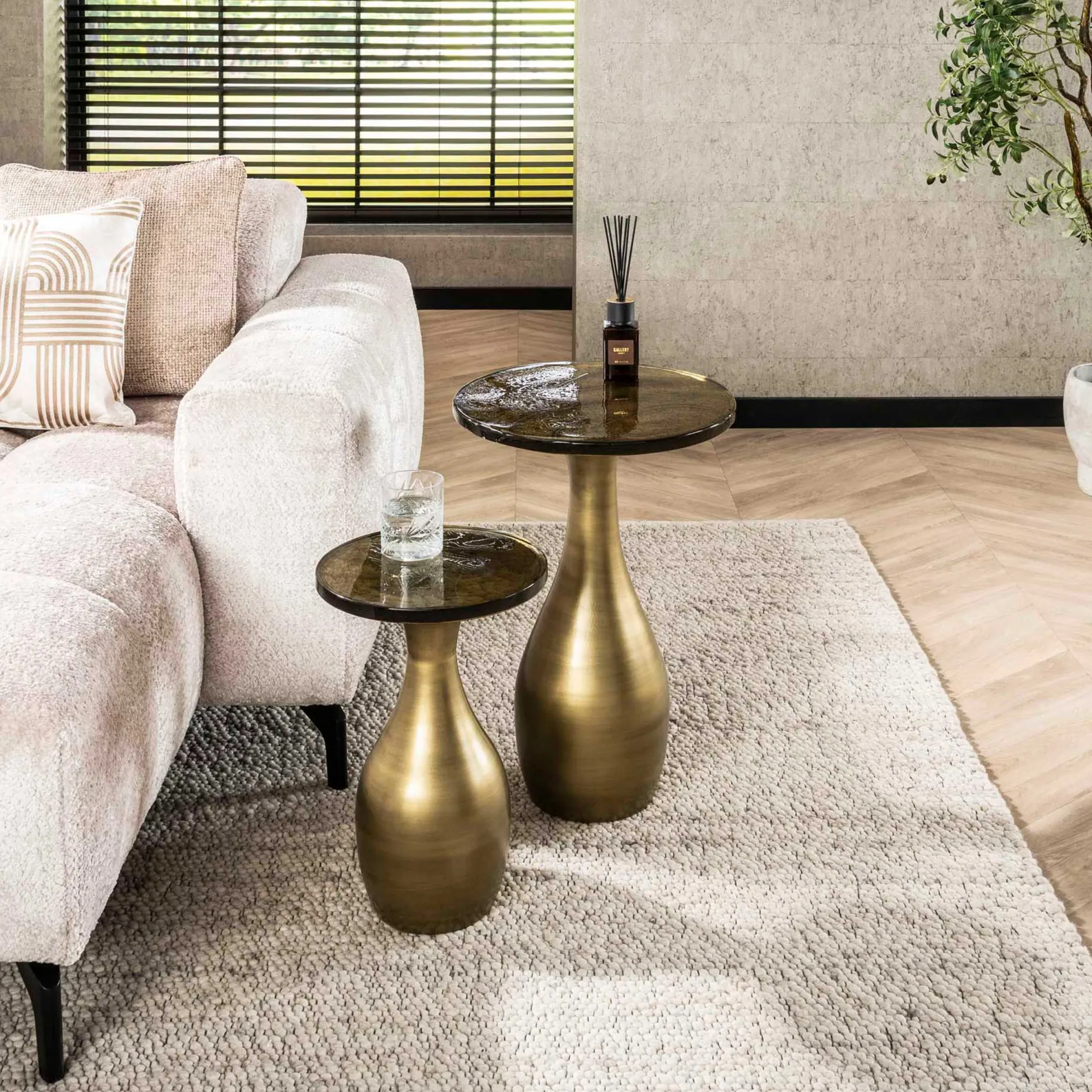 Eclipse Beistelltisch M - Antik Gold