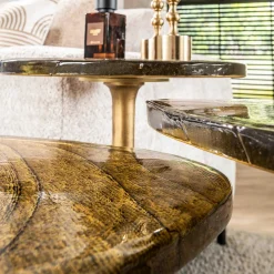 Eclipse M Beistelltisch in Antik Gold