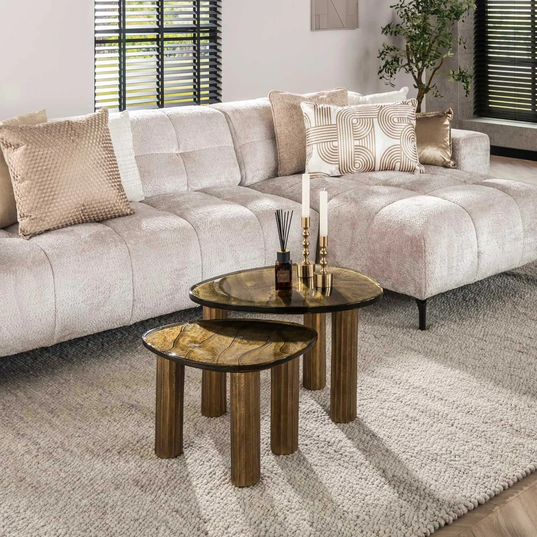 Eclipse S Antique Gold Couchtisch