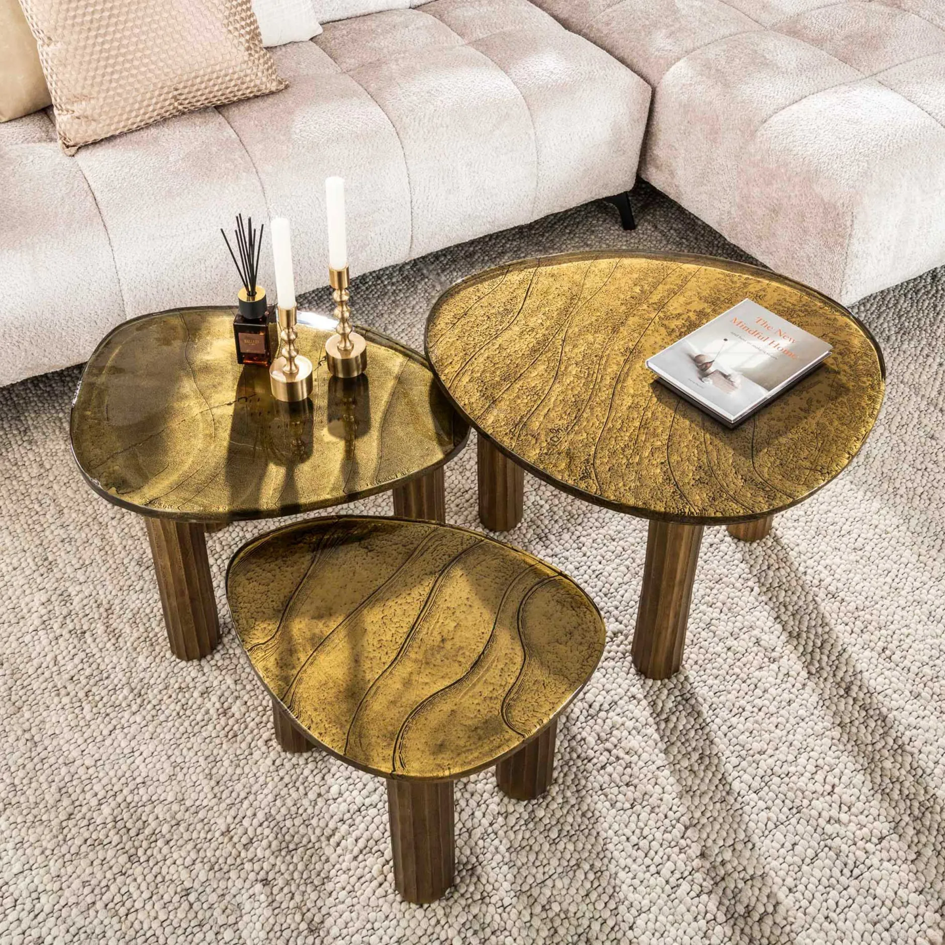 Eclipse S Antique Gold Couchtisch
