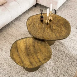 Eclipse Set/2 Couchtische Antique Gold