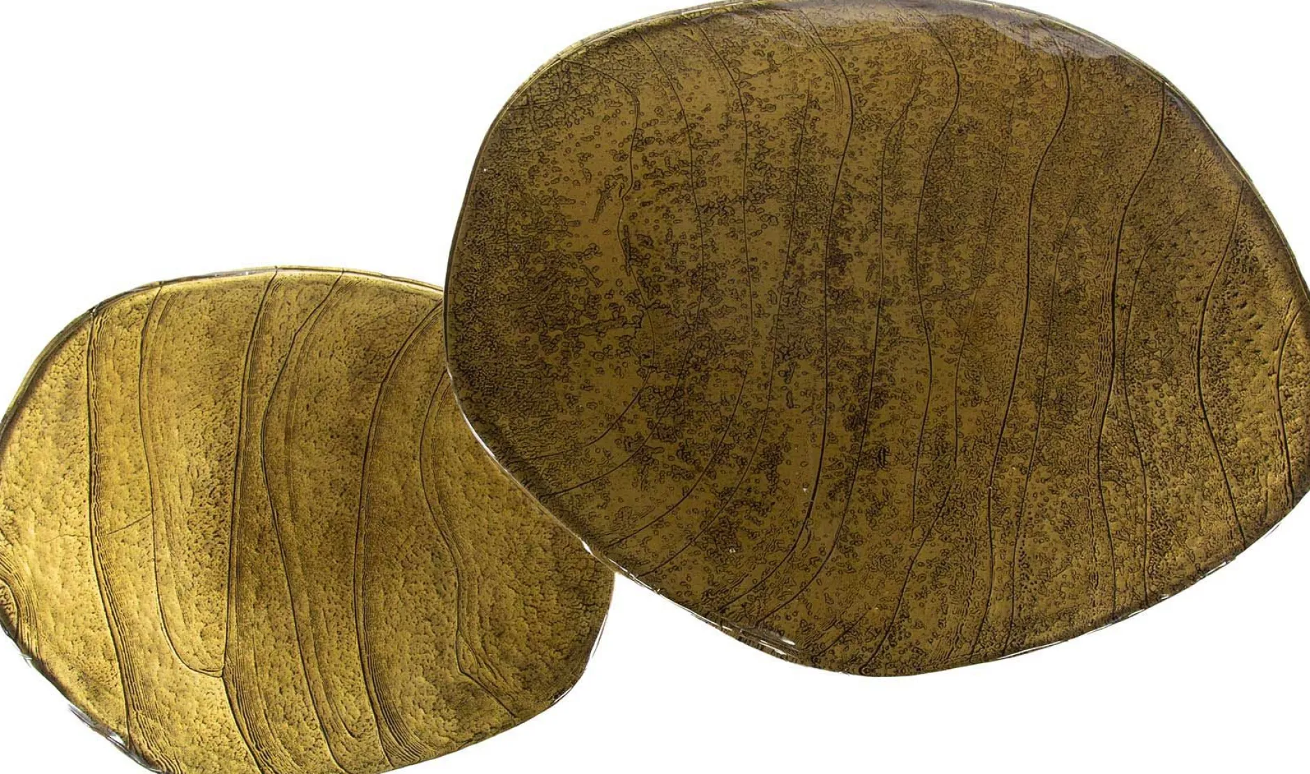Eclipse Set/2 Couchtische Antique Gold