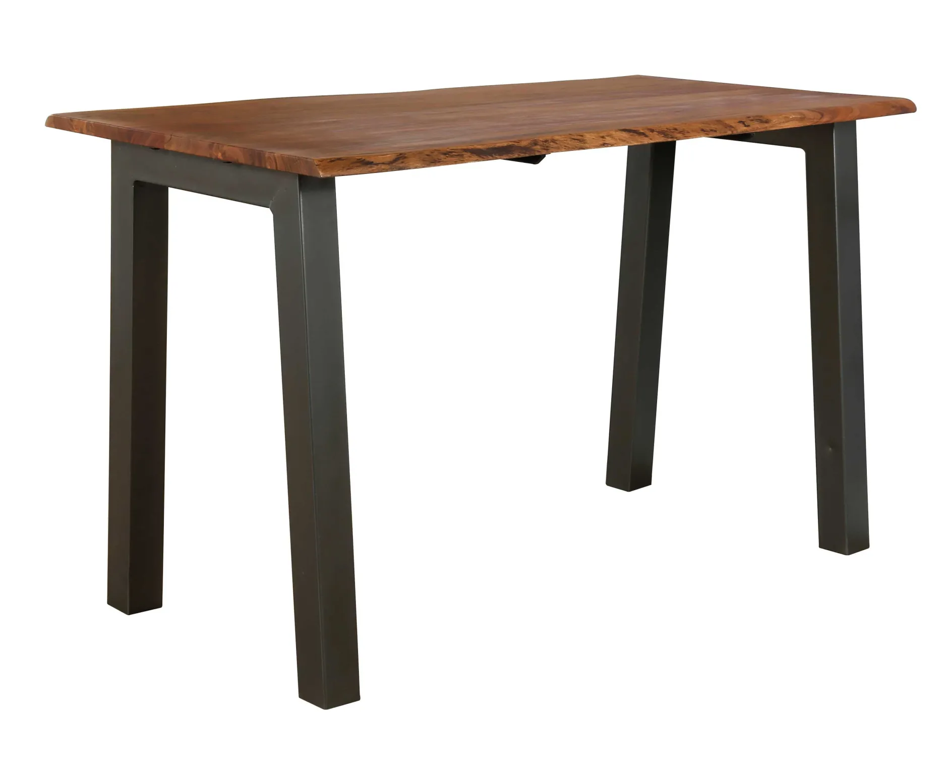 Edge Bartisch 147x80 mit Akazienholz - braun/grau