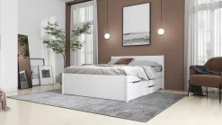 Efetivo Doppelbett 160x200cm mit Stauraum - weiß