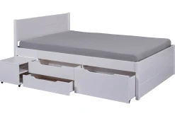 Efetivo Doppelbett 160x200cm mit Stauraum - weiß