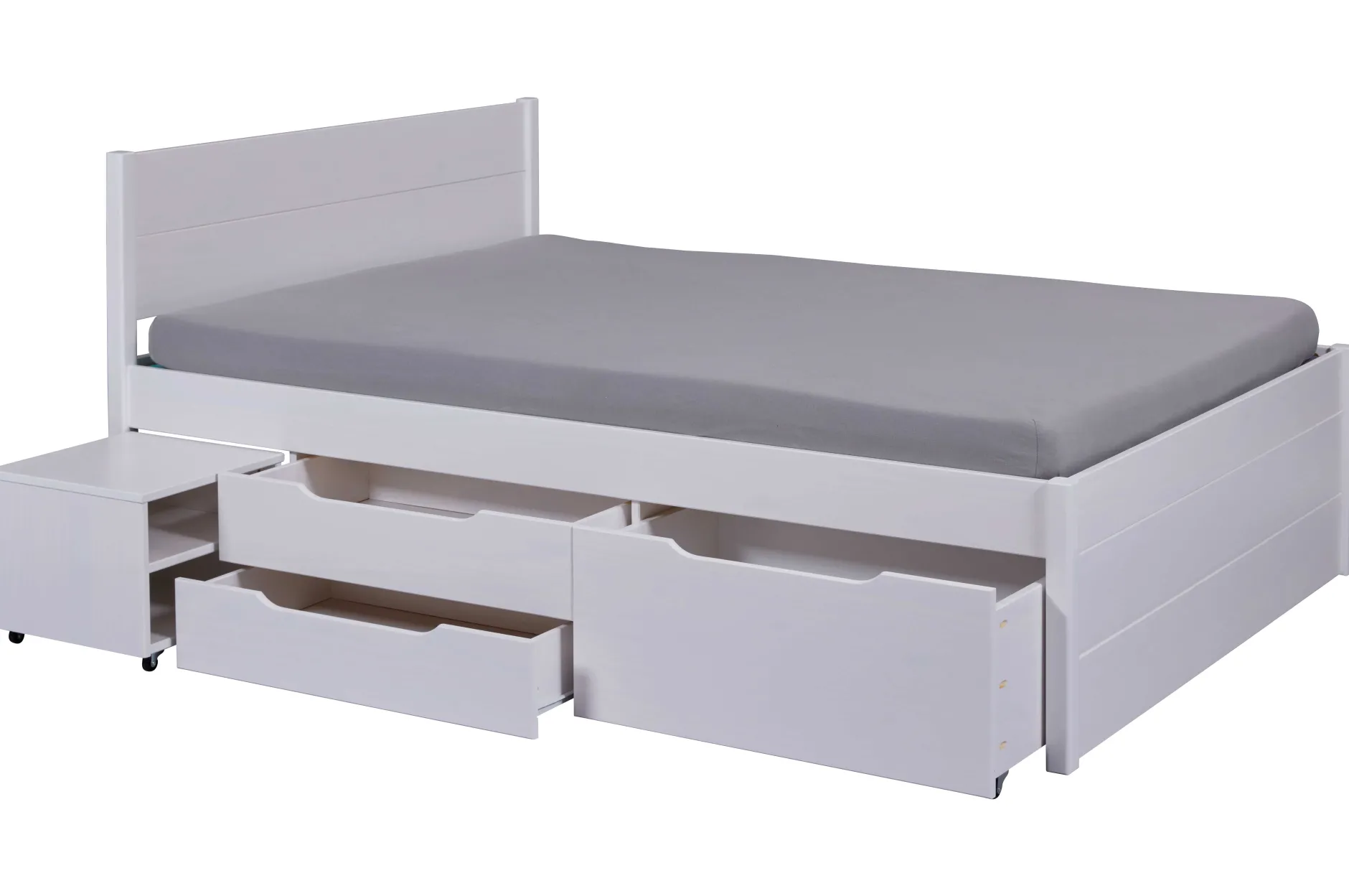 Efetivo Doppelbett 140x200cm mit Stauraum - weiß