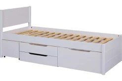 Efetivo Einzelbett 90x200cm mit Stauraum - weiß
