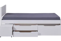 Efetivo Einzelbett 90x200cm mit Stauraum - weiß