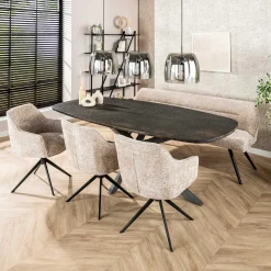 Eimerstuhl Giacomo - 61x62x83cm - drehbar - sand