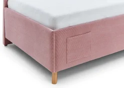 Einzelbett Cool | Mit Rückenlehne | 90 x 200 cm | Rosa Design