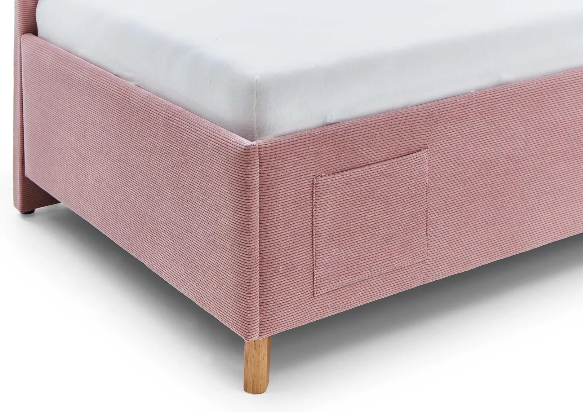 Einzelbett Cool | Mit Rückenlehne | 90 x 200 cm | Rosa Design