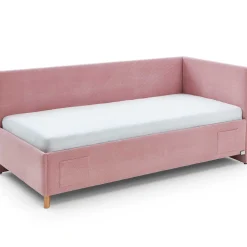 Einzelbett Cool | Mit Rückenlehne | 90 x 200 cm | Rosa Design