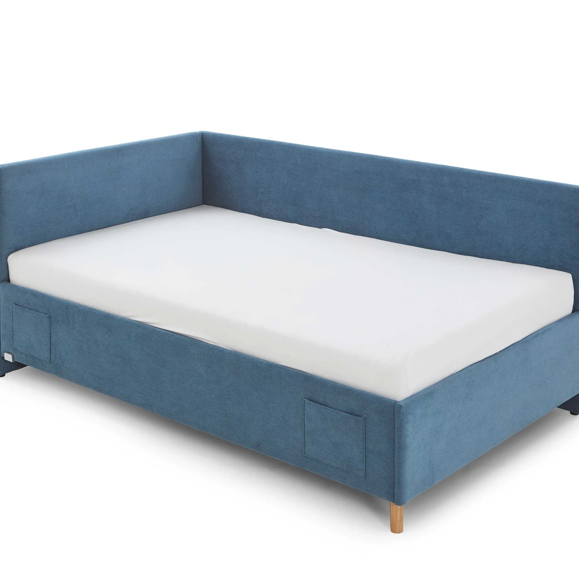 Einzelbett Cool | Mit Rückenlehne | 90 x 200 cm | Blaues Design