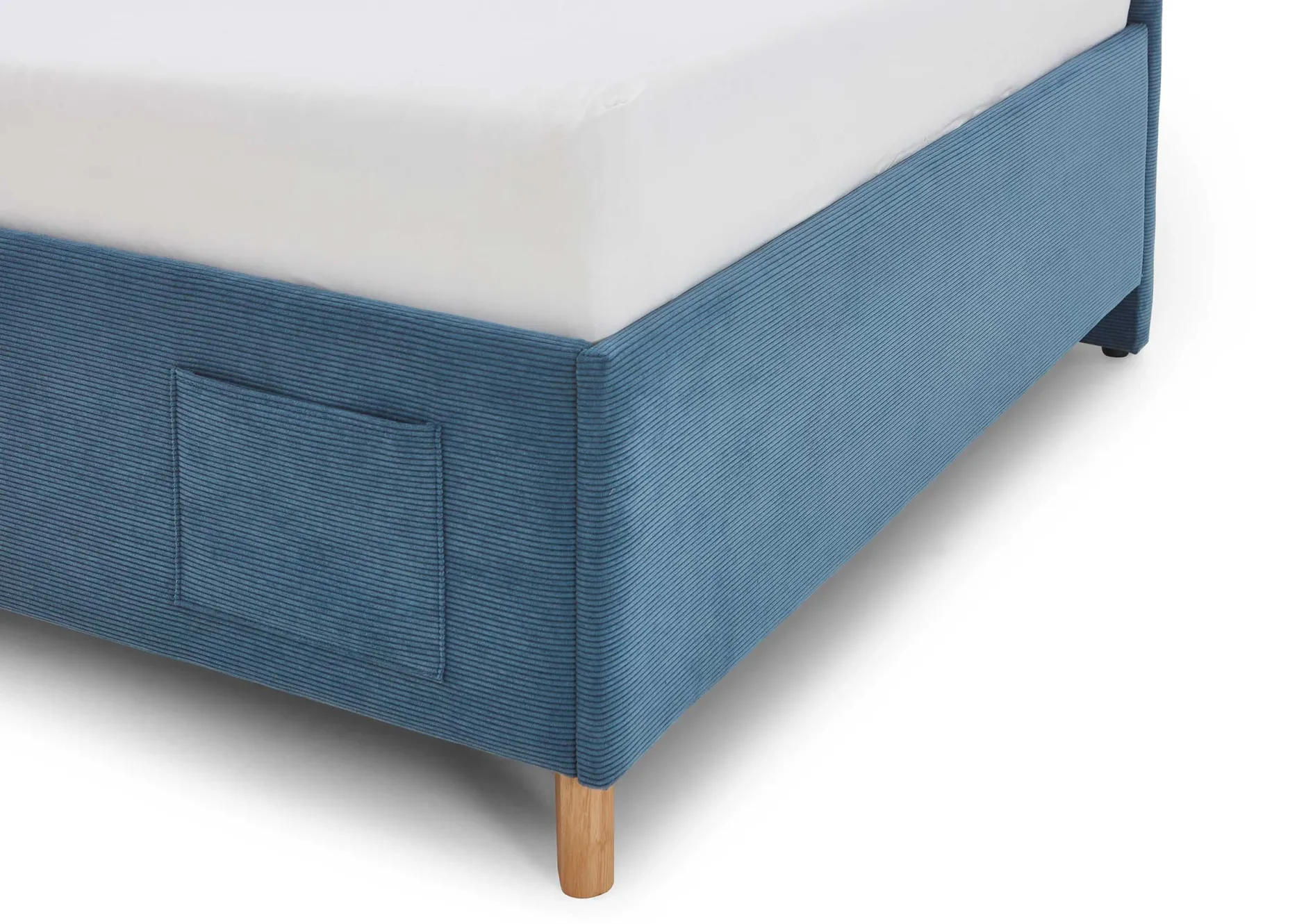 Einzelbett Cool | Mit Rückenlehne | 90 x 200 cm | Blaues Design