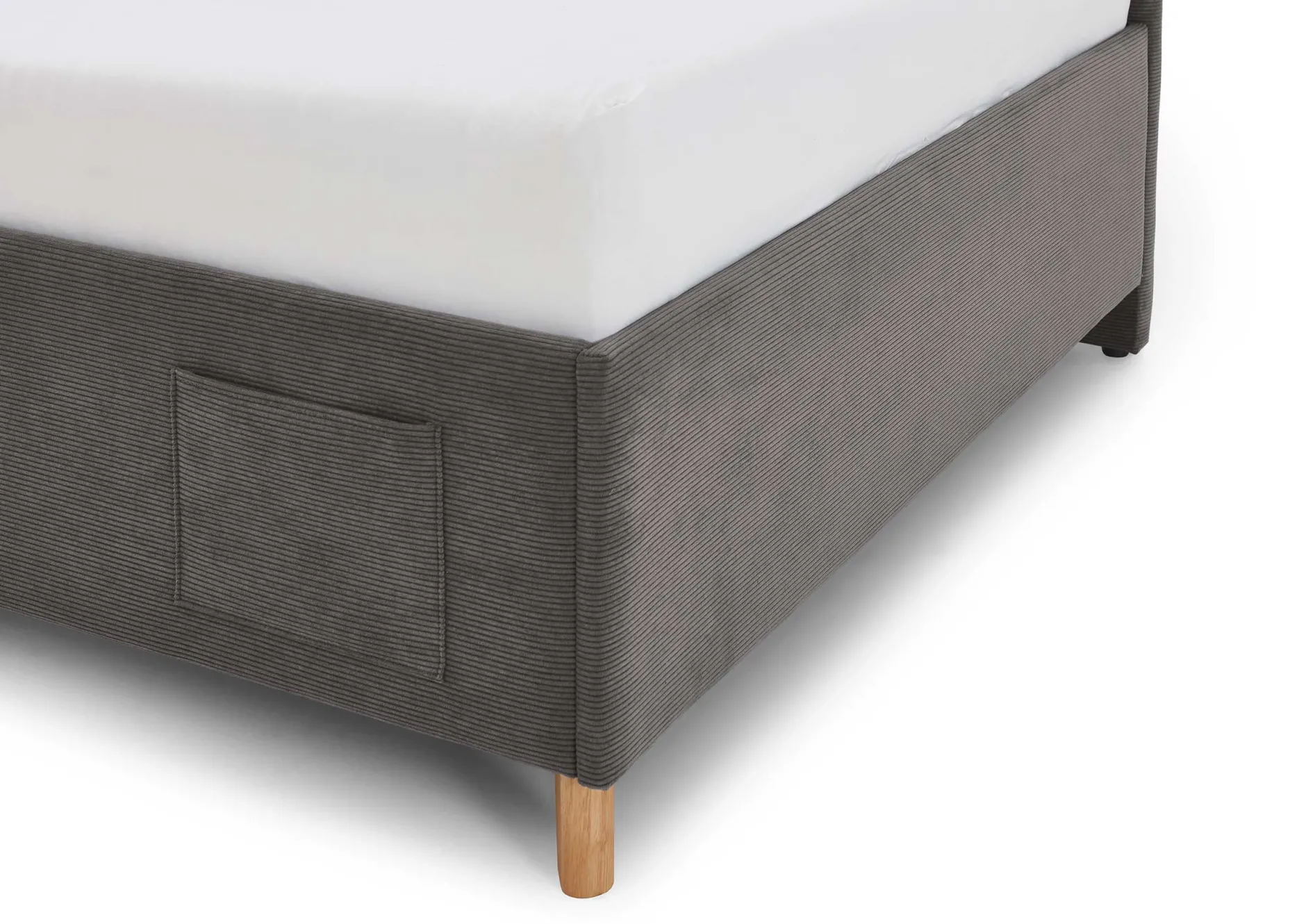 Einzelbett Cool | Mit Rückenlehne | 90 x 200 cm | Anthrazit Design